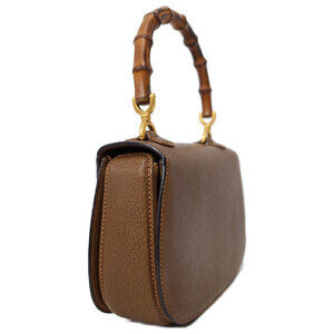 Gucci Handle Shoulder Handbag Bag Bamboo Leather Top